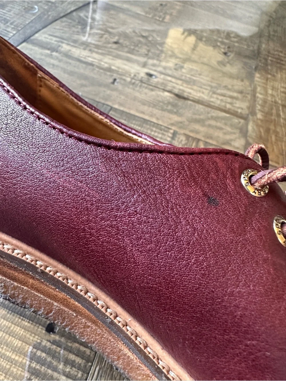 Sperry Men's Gold Cup 2-Eye Maroon Boat Shoes Nautical Preppy Sz 10.5 EUC #18351